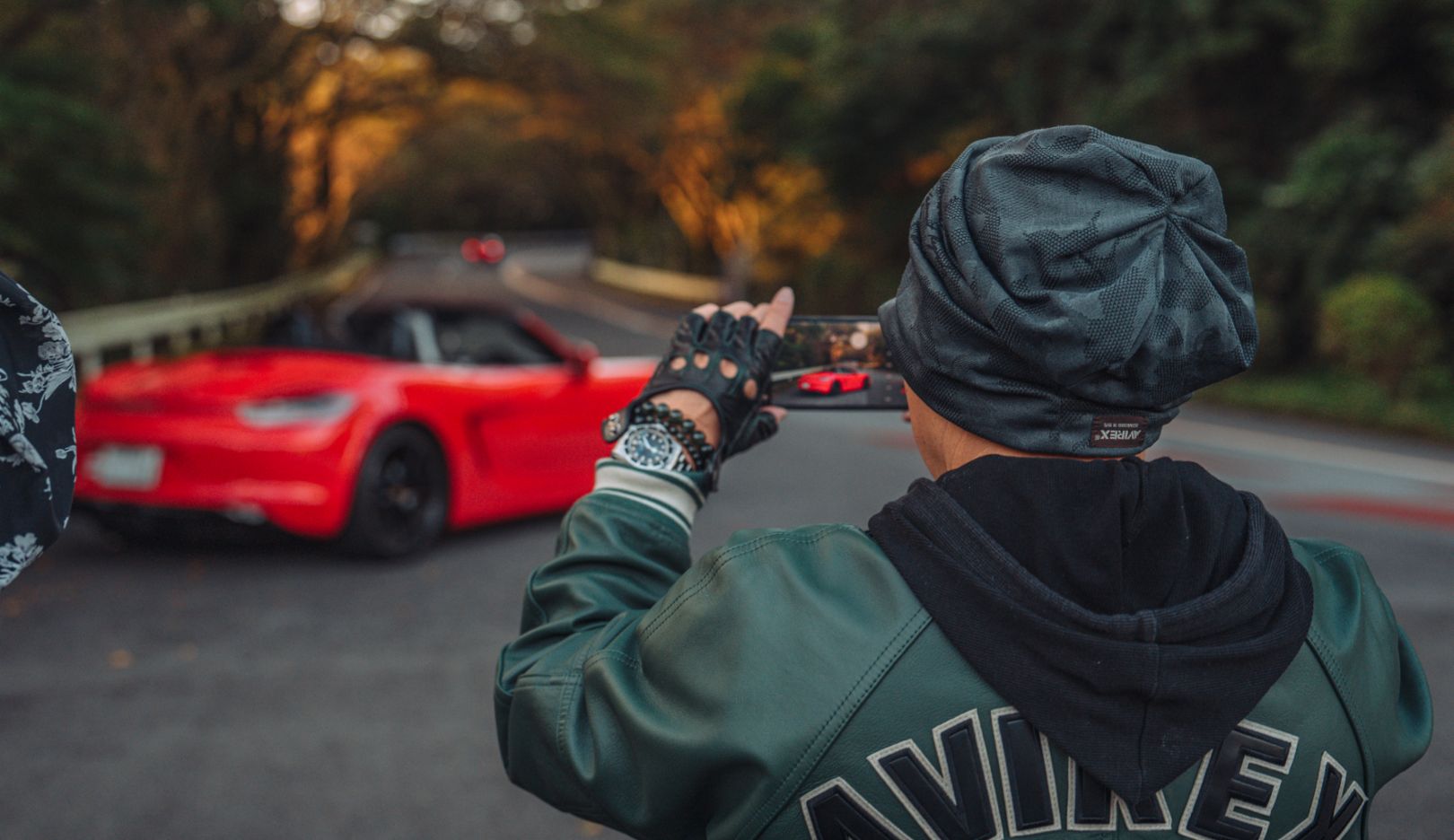 The breaks are used to capture precious Porsche memories.