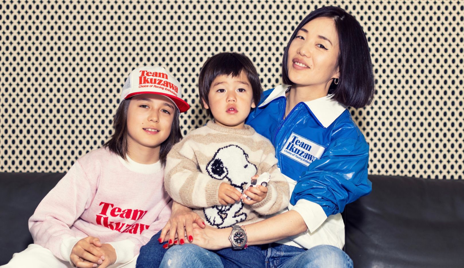 Family favorite: Mai Ikuzawa and her sons like wearing Team Ikuzawa brand clothing.