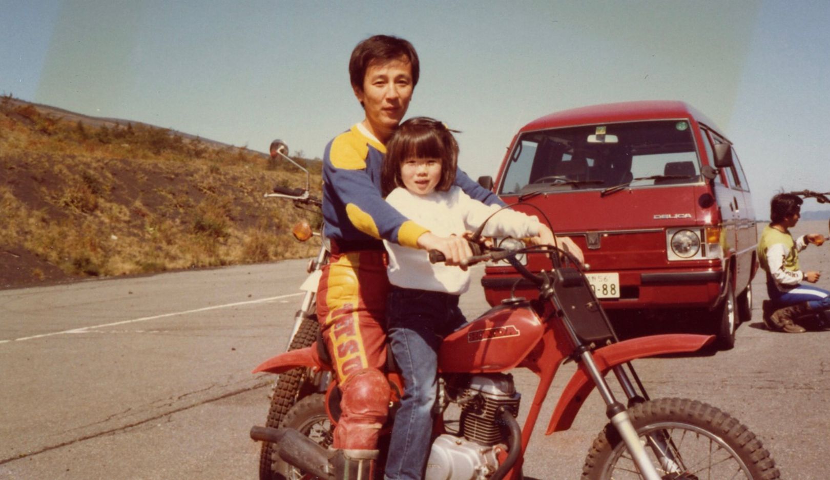 Close ties: Tetsu Ikuzawa ensured that his daughter Mai grew up with race cars and motorcycles.