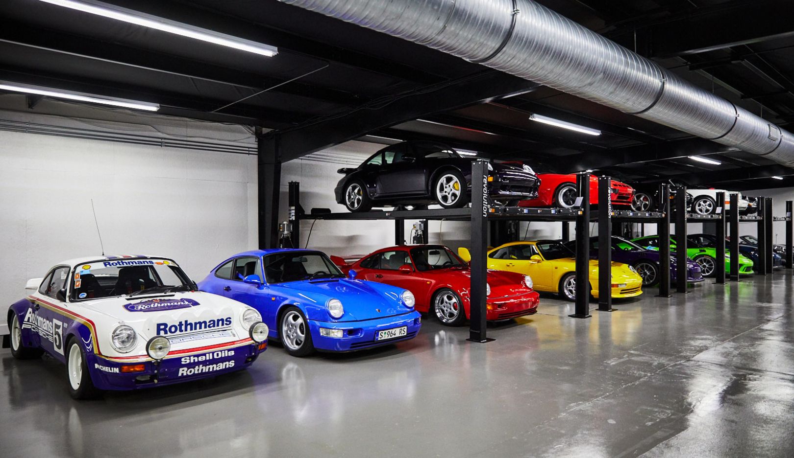 The collection is a journey in time through the generations of the Porsche 911. The RS versions are a particular focus.