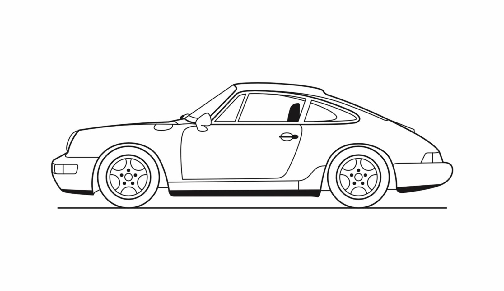 porsche 911 profile sketch