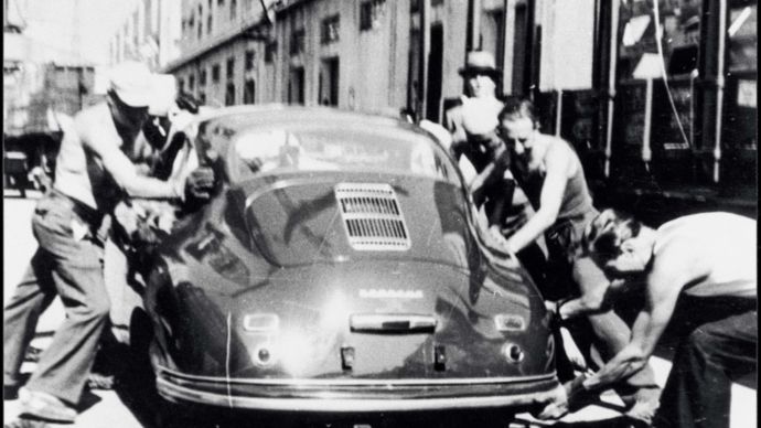 First Porsche lands: